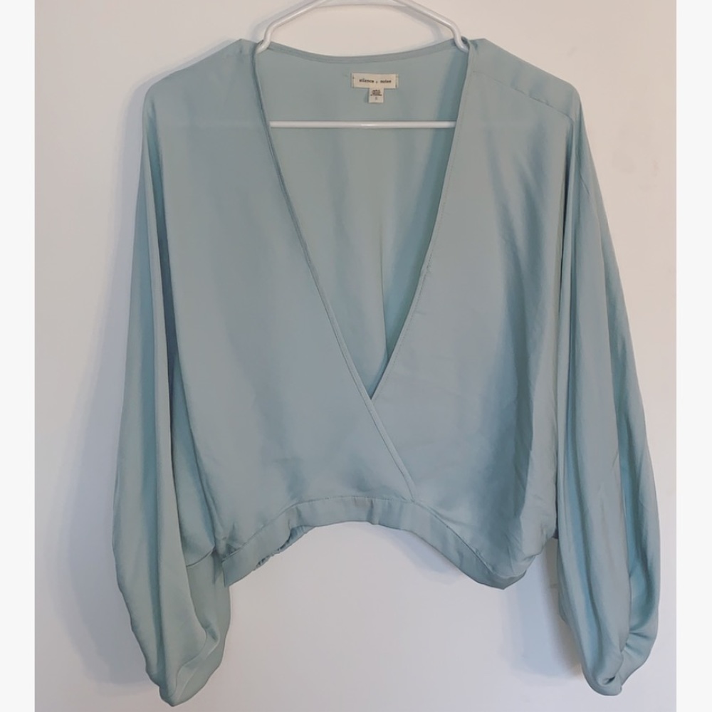 Light Blue Long Sleeve Top | Urban Outfitters
